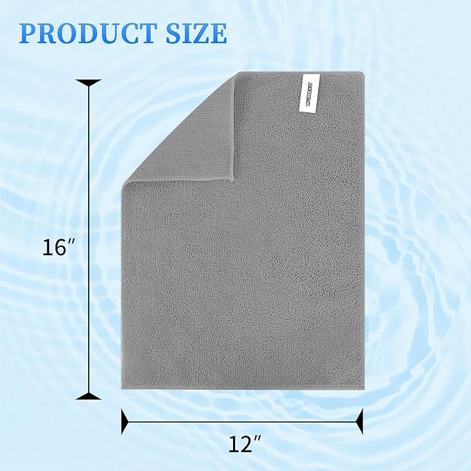 FIXSMITH Microfiber Cleaning Cloth - Pack of 12, Multi-Functional Towels, Size: 12 x 16 in, Highly Absorbent Rags, Lint-Free, Streak-Free for Car, Kitchen, Home, Office