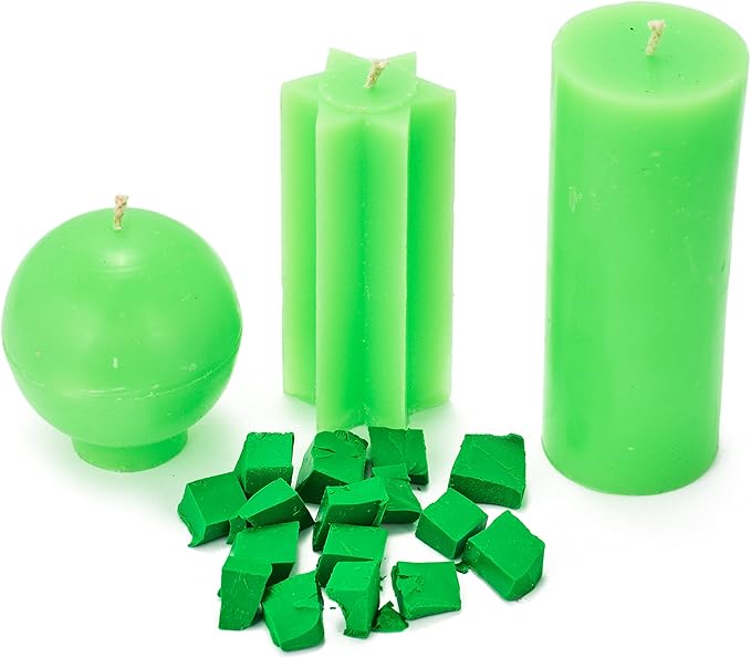Bright Lime Candle Dye 2oz for Soy Candle Making – Candle Shop Premium Color Dye Blocks for Soy Wax, Beeswax, Paraffin - Candle Wax Dyes