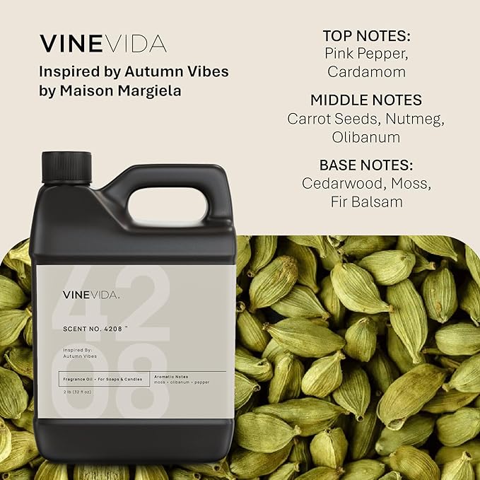 VINEVIDA [32 Oz] Scent NO. 4208 Inspired by Autumn Vibes | Premium Fragrance Oil for Candle Making & Soap Making | Candle Scents for Soy Wax | Scented Oils for Car Freshies & Bath Products
