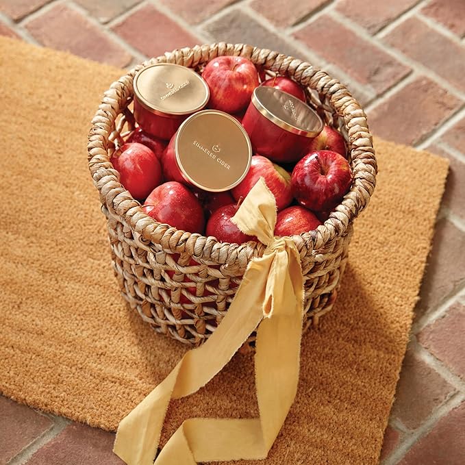 Thymes Scented Candles for Women & Men – Tin with Lid – Luxury Home Decor – Apple Candles with Notes of Crushed Clove, Cardamom, Bourbon & Malted Rum (Simmered Cider, 6.5 oz) (Pack of 2)
