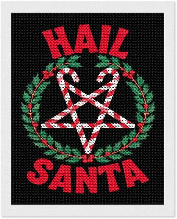 AIVKIEJK Diamond Painting Kits for Adults - Hail Santa Christmas Painting DIY 5D Full Drill Diamond Dots Paintings with Diamonds Gem Art and Crafts Home Decor 16"x20"