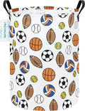 LANGYASHAN Laundry Basket Canvas Fabric Collapsible Organizer Basket for Storage Bin Toy Bins Gift Baskets Bedroom Clothes Children Nursery Hamper (Colorful Balls)