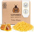 SuperBee Beeswax Drops for Wraps – DIY Kit with Tree Resin & Coconut Oil, Makes Up to 12 Beeswax Wraps, 100g Pack of Drops for Easy Melting & Spreading, Great for Homemade Food Covers