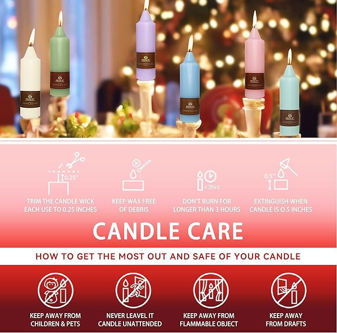 5 inch Short Taper Candle 4 Pack Handmade Gradual Red Candles Unscented Pastel Candlesticks for Holiday Wedding Dinner Party Seasonal Celebration Birthday Home Decoration