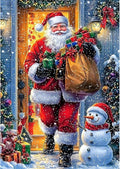 Santa Claus Diamond Painting Kits for Adults, Christmas 5D Diamond Art Kits for Adults Beginners, DIY Full Drill Gem Art Diamonds Painting Pictures Crafts Kit for Home Wall Decor 12x16inch