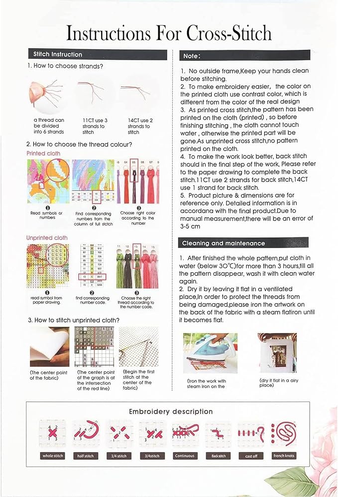 Bird Stamped Cross Stitch Kits for Adults -Flower Embroidery Kits for Beginners Adults,11 CT Patterns Dimensions Counted Cross Stitch Kits for Adults Arts Craft 12x16 inch