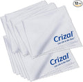 Crizal Eyeglass Cleaning Cloths – 12 Pack Premium Microfiber – Designed & Tested for AR-Coated Lenses – Trusted by Optical Professionals