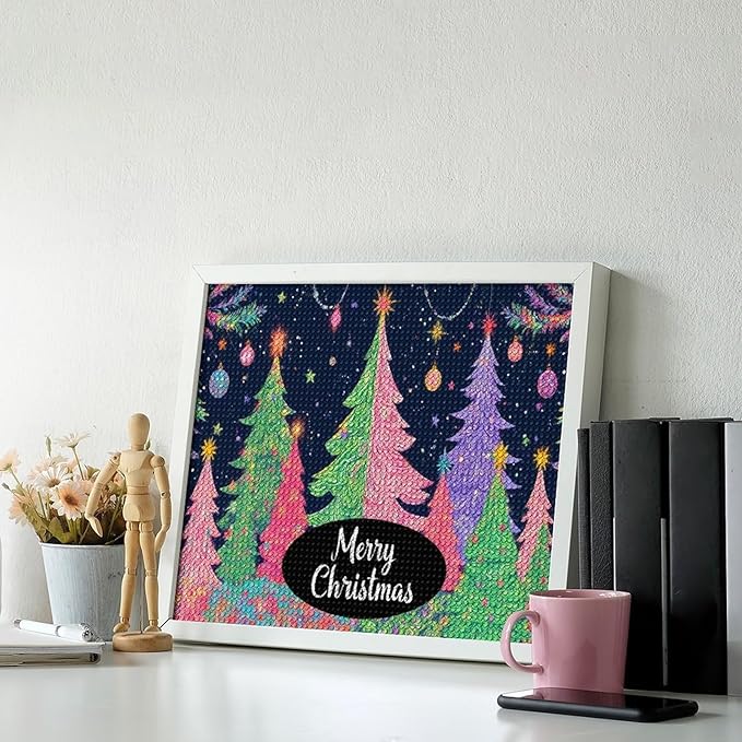 AIVKIEJK Diamond Painting Kits for Adults - Colorful Christmas Tree Painting DIY 5D Full Drill Diamond Dots Paintings with Diamonds Gem Art and Crafts Home Decor 16"x20"