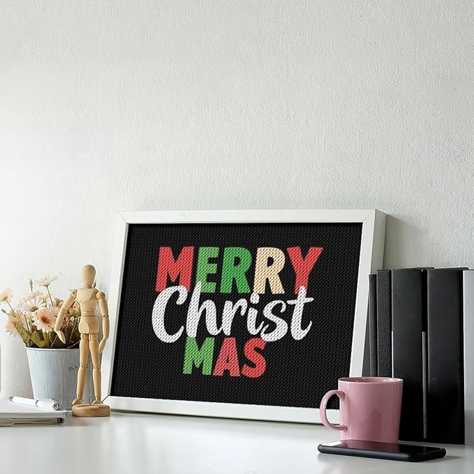 AIVKIEJK Diamond Painting Kits for Adults - Merry Christmas Painting DIY 5D Full Drill Diamond Dots Paintings with Diamonds Gem Art and Crafts Home Decor 8"x12"