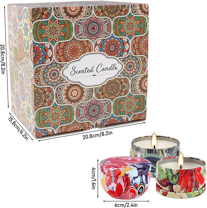 36-Pack Long-Lasting Scented Candles Gift Set, 2.5oz Soy Wax with Essential Oils for Aromatherapy and Home Fragrance, Perfect as Christmas, Valentine’s Day, Holiday Relaxation Gifts, and Cozy Atmosphe