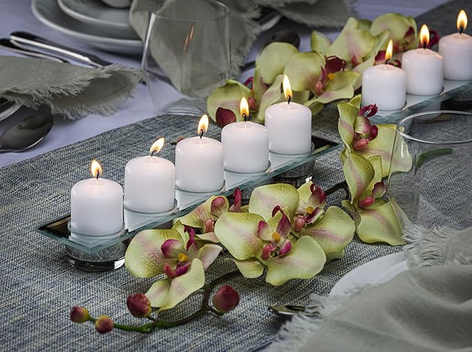 BOLSIUS Set of 20 White Pillar Candles - 2x4 inch Unscented Candle Set - Dripless Clean Burning Smokeless Dinner Candle - Perfect for Wedding Candles, Parties and Special Occasions