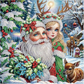 antor Christmas Santa Claus and Reindeer 5D Special Shape Diamond Painting Kits for Adults, Crystal Rhinestones DIY Diamond Art for Home Wall Decor Gift, 12×12 Inch