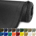 Waterproof Canvas Fabric by The Yard 58inch 600D Upholstery Material Polyester Fabric Outdoor Water Resistant Fabric for Sewing Chair Patio Cushion Purse Bag Interior, 12 Yard Black