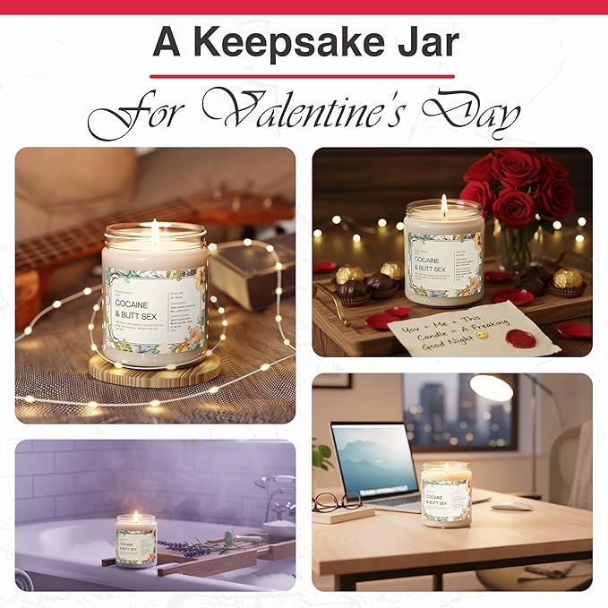 Funny Candle Gifts for Women, Men- Birthday Gift for Best Friends, Her, Him, Girlfriend, Sister, Plant Lover- Unique Christmas & Valentines Day Present - Lavender Candles (But Sex)