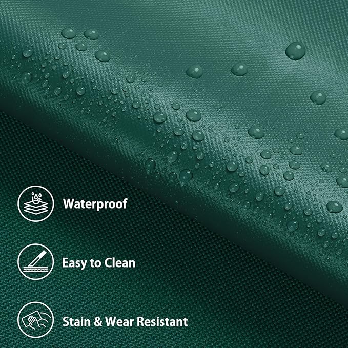 Waterproof Marine Canvas Fabric by The Yard 58" W 600D PVC Backing Water-Resistant Polyester Fabric Upholstery Material for Outdoor Indoor Marine Awning Tent Boat Furniture Cover DIY, 1 Yard Teal