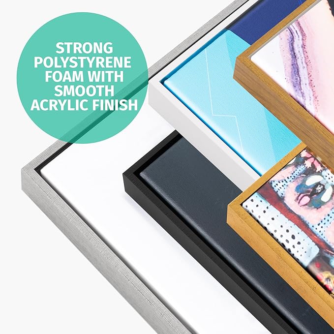 PIXY CANVAS Floater Frame 24x36 for 1.5 inch Deep Canvas Paintings/Canvas Prints/Wood Canvas Panels/Wall Art/Wall Decor/Home Decor/Artwork (Lucite Green, 24 x 36 inch, Landscape)