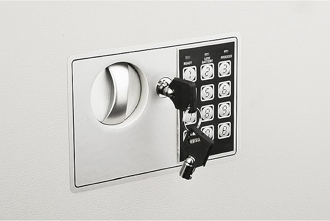 In-Wall Safe with Keypad and 2 Manual Override Keys - Protect Money, Jewelry, and Passports at Home or Business by Paragon Safes (White)