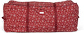 Covermates Keepsakes Christmas Tree Cinch Bag – Durable Polyester Tree Storage with Reinforced Handles & Built-in Cinch Straps – Trees, Lights & Holiday Décor, Red Snowflake