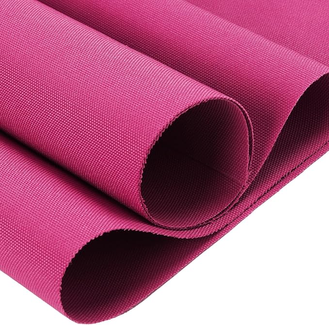 Thickened Waterproof Canvas Fabric by The Yard, 1200D 58" W Outdoor Upholstery Material Heavy Duty Fabric Water Resistant Sewing Material for Chair Patio Cushion Purse Bag, 6 Yard Hot Pink