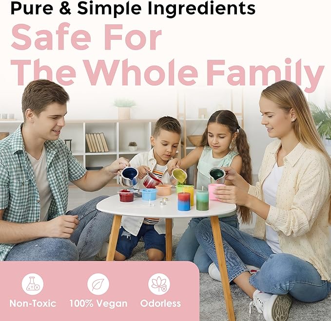 Pale Pink Candle Dye - Made in The USA - Premium Colorants - Highly Concentrated - Popular Colors for Paraffin or Soy Wax - Great for Professionals or Hobbyist - 50 Dye Chips