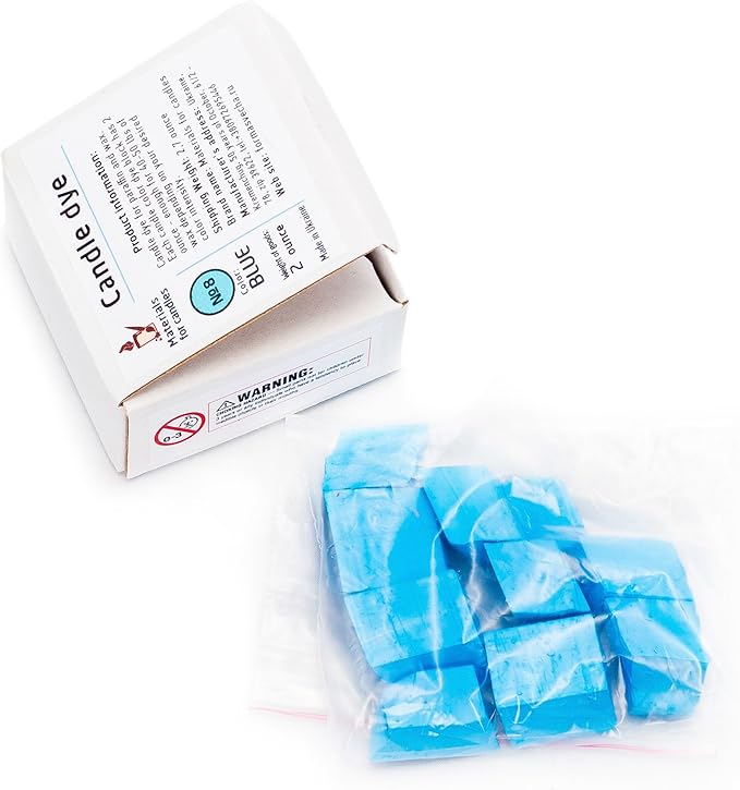 Blue Candle Dye 2oz for Soy Candle Making – Candle Shop Premium Color Dye Blocks for Soy Wax, Beeswax, Paraffin - Candle Wax Dyes