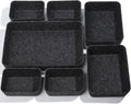 HNYYZL Desk Drawer Organizer,7 Pack Felt Drawer Organizer Shallow Drawer Organizers Felt Storage Bins,Desk organizer trays (Gray)