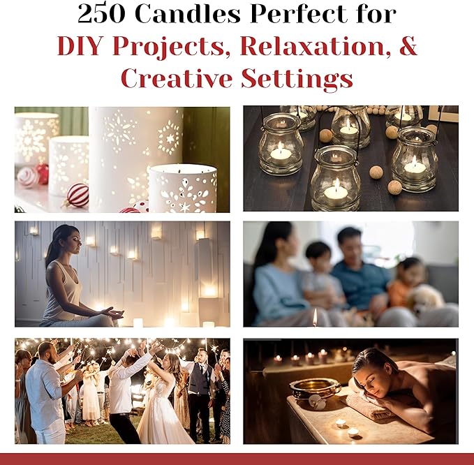 Tea Light Candles in Metal Cups - 4.5 Hours Clean, Long Burning White Unscented Tea Candles - 500 Candles - Votive Bulk for Romantic Dinner, Wedding, Spa & Hotels by PARNOO