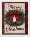 AIVKIEJK Diamond Painting Kits for Adults - Merry Christmas Red Bow & Pine Cones Painting DIY 5D Full Drill Diamond Dots Paintings with Diamonds Gem Art and Crafts Home Decor 16"x20"