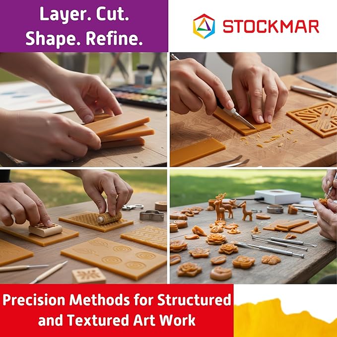 STOCKMAR Bundle Modeling Beeswax - 3 Pieces Natural Color - Waldorf Wax