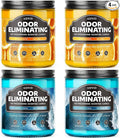 AOOVOO 4 Pack Citrus Lemon/Fantasy Ocean Odor Eliminating Highly Fragranced Candle - Eliminates 95% of Pet, Smoke, Food, and Other Smells Quickly, Non Toxic Air Freshing Soy Candle