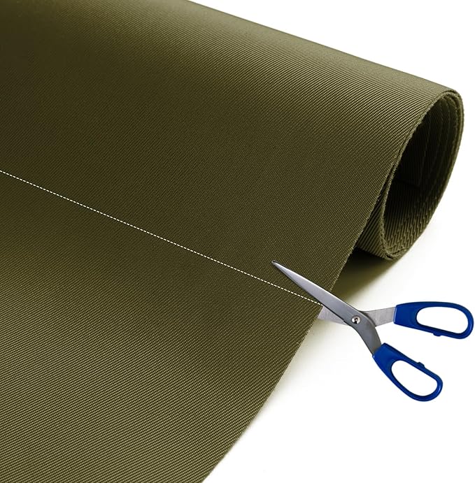 Nylon Fabric, 58" W 420D Waterproof Fabric 6 Yard Ripstop Nylon Material Outdoor Upholstery Twill Sewing Material for Patio Chair, Lining, Cushion, Purse, Tote Bag, Tarp Cover, DIY Project Amy Green