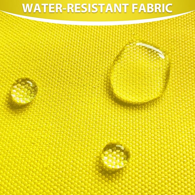 Waterproof Canvas Fabric by The Yard 58inch 600D Upholstery Material Polyester Fabric Outdoor Water Resistant Fabric for Sewing Chair Patio Cushion Purse Bag Interior, 10 Yard Yellow