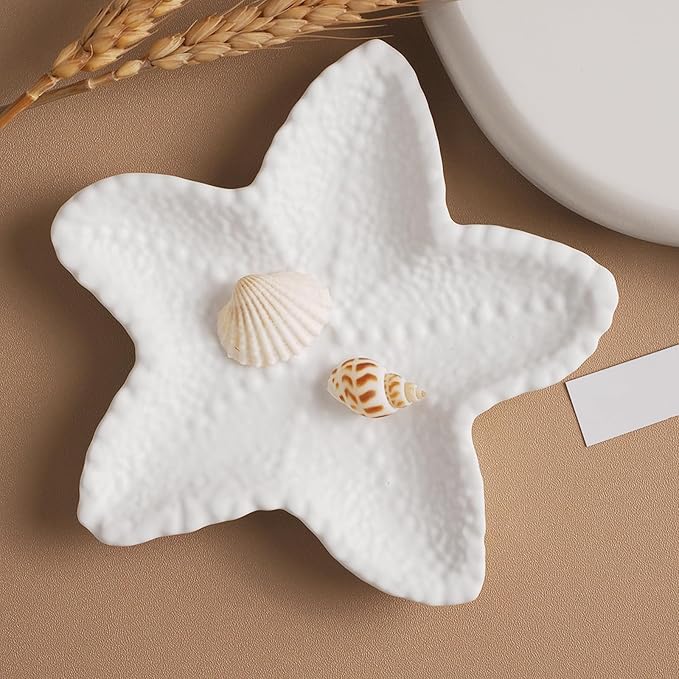1 Pc Exquisite Starfish-Shaped Silicone Tray Mold Unique Storage Container Epoxy Resin Casting Mold for DIY Jewelry Small Ornaments Home Decorations Candlesticks Soap Dishes Art Crafts
