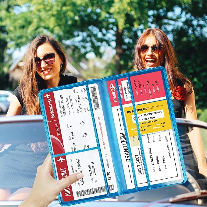 Car Registration and Insurance Card Holder - Leather Vehicle Glove Box Automobile Documents Paperwork Wallet Case Organizer for ID, Driver's License, Key Contact Information Cards - Men&Women