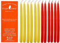 D'light Online Elegant 10" Seasonal Fall Taper Candles Premium Quality - Unscented, Hand-Dipped Tapered Candles, Dripless and Smokeless - Set of 12 (10 Inch, Contemporary Autumn)