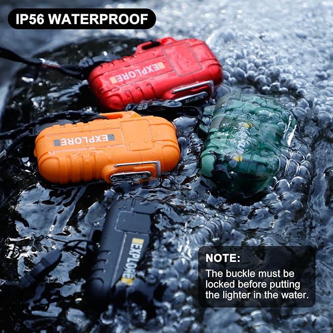 LcFun Electric Dual Arc Lighter USB Rechargeable Outdoor Windproof Flameless Plasma Lighters for Camping, Hiking, Waterproof Matches Survival Tactical Gear Birthday Gifts for Men