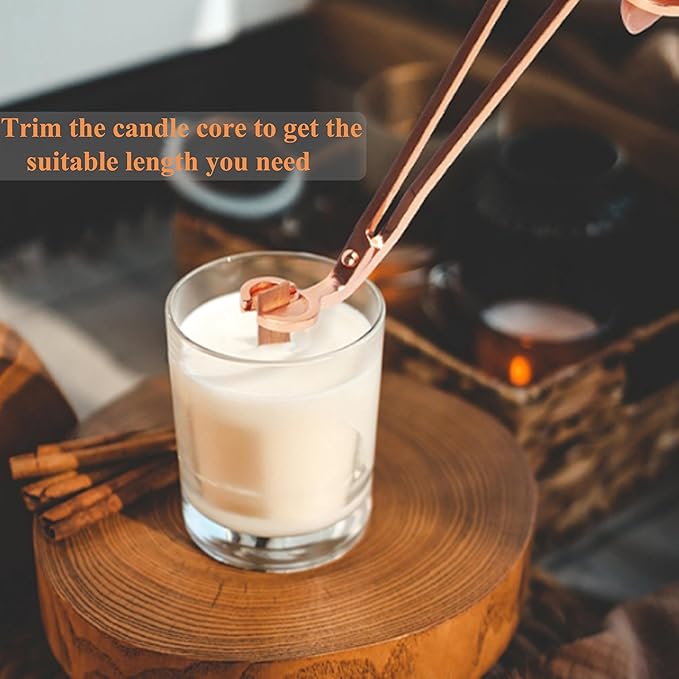 100pcs Wooden Candle Wicks 5.1 x 0.5 Inch, Smokeless Cherry Wood Wicks with Metal Clips, Includes Wick Trimmer, Perfect for Candle Making Kit and Soy Wax Candlemaking