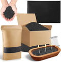 Nuanchu Pearled Sand Candles with Wicks 3.3 lbs Sand Wax Candle Kit-Wooden Dough Bowl, 100 Wicks, Long-Lasting Candle Beads, Non-Toxic, Reusable, Black