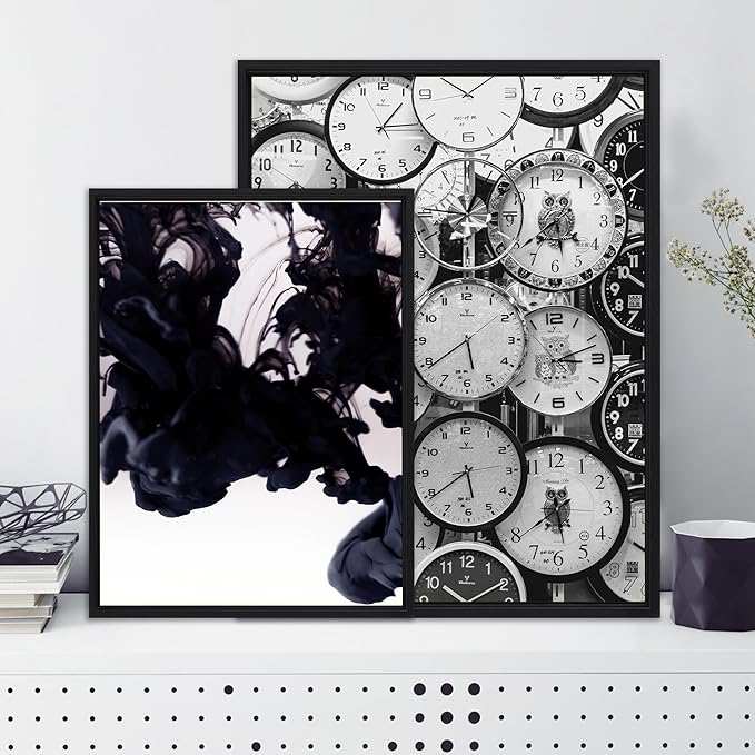 Pixy Canvas Floater Frame 18x48 for 3/4 (0.75) inch Deep Canvas Paintings/Canvas Prints/Wood Canvas Panels/Wall Art/Wall Decor/Home Decor/Artwork (Black Oak, 18 x 48 inch, Portrait)