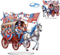 ARTopet DIY Diamond Desktop Ornament US Independence Day Special Shaped Crystal Double Sided Pattern Single Sided Diamond Art Painting Tabletop Home Ornaments Decor-Horse Carriage