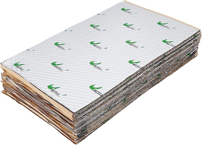 uxcell 34pcs 80mil 36sqft Car Sound Deadener Heat Insulation Mat Butyl Pad Damping Self Adhesive Deadening Material Door Roof Floor Sound Barrier