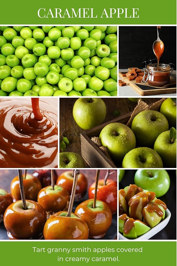 ECO CANDLE CO. Tea Light Candles, Caramel Apple, 10-Pack - Scents of Granny Smith Apples and Creamy Caramel - Recyclable, 100% Soy Wax, No Lead, Kraft Paper Label & Lid, Hand Poured, Phthalate Free