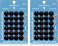 Candle Sticky Dots - Black Wax Candle Adhesive Dots - Unscented Cire Adhesive for Secure Candle Placement - Easy Clean for DIY Projects - Pack of 48
