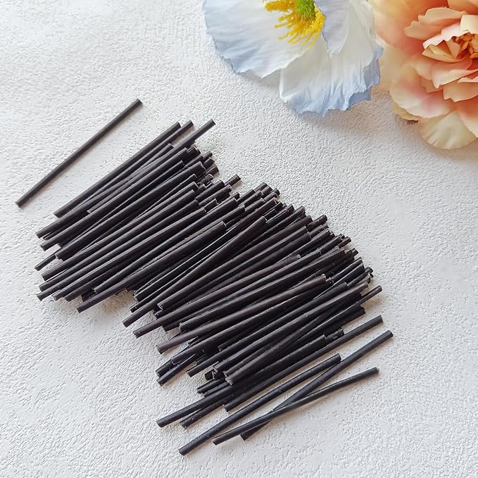 Pearled Candle Wick 2.2 Inch Black Cotton Wicks 100-Pack - Premium Metal-Free & Lead-Free Candle Wicks for Candle Making