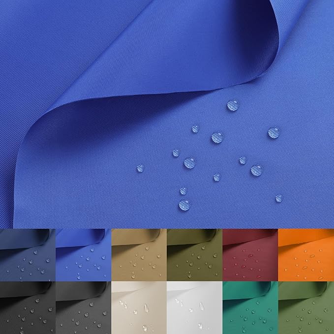 Nylon Fabric, 58" W 420D Waterproof Fabric 8 Yard Ripstop Nylon Material Outdoor Upholstery Twill Sewing Material for Patio Chair, Lining, Cushion, Purse, Tote Bag, Tent, Tarp Cover, DIY Project Blue