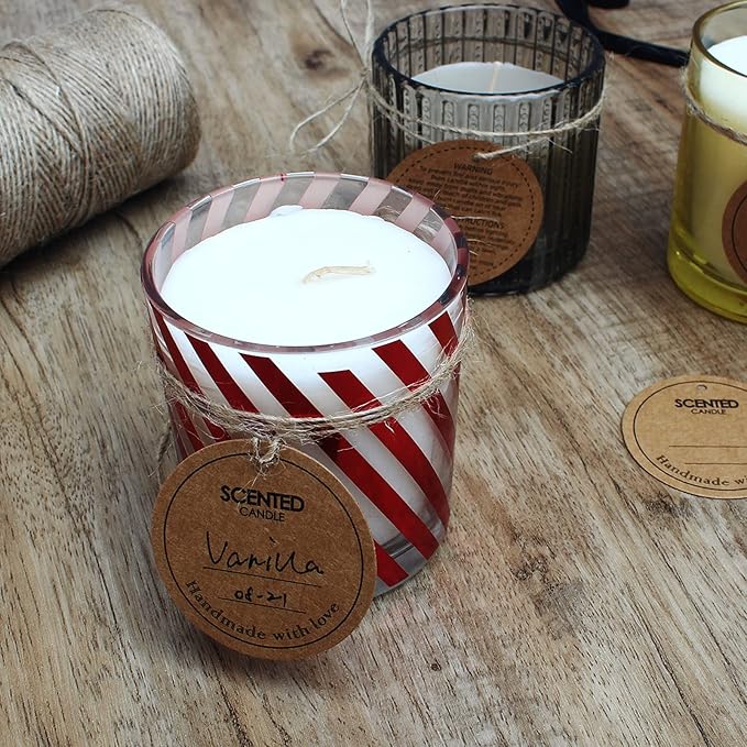 CandMak Candle Wick Kit - 60 Cotton Wicks with Candle Making Tools (Thin, 8 inches)