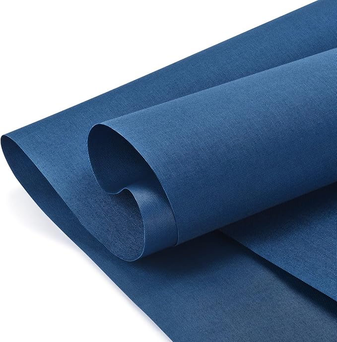 Waterproof Canvas Fabric by The Yard 58" W 600D Upholstery Polyester Material Indoor Outdoor Water Resistant Fabric for Chair Cushion Furniture Cover Sewing (600D Ocean Blue, 1 Yard)