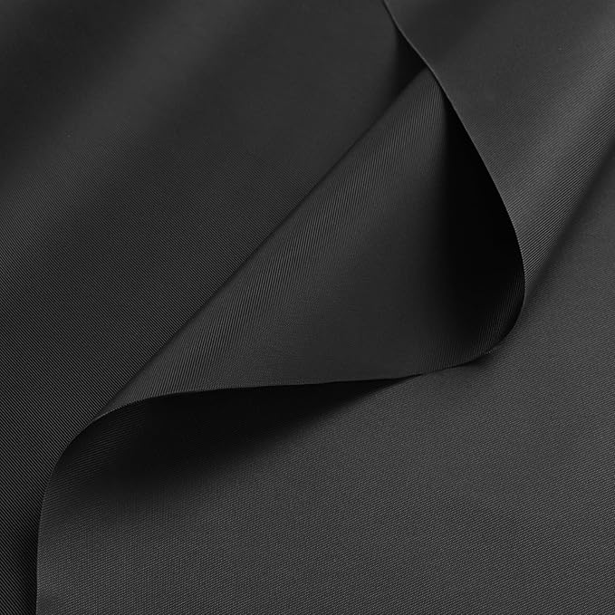Nylon Fabric, 58"W 420D Waterproof Fabric 5 Yard Ripstop Nylon Material Outdoor Upholstery Twill Sewing Material for Patio Chair, Lining, Cushion, Purse, Tote Bag, Tent, Tarp Cover, DIY Project Black