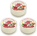 Pet House Mini Candles for Pet Odor Made with Natural Soy Wax, Plant Based, Dog and Cat Friendly Scented Candles, Fresh Cut Roses Pack of 3