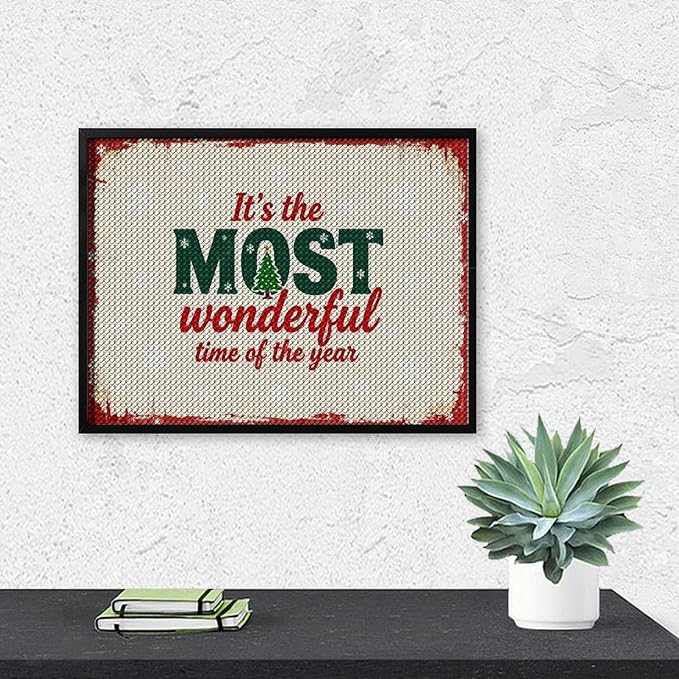 Diamond Painting Kits for Adults - Quote & Christmas Tree Humorous Most Wonderful Time of The Year Painting DIY 5D Full Drill Diamond Dots Paintings with Diamonds Gem Art And Crafts Home Decor 12"x16"